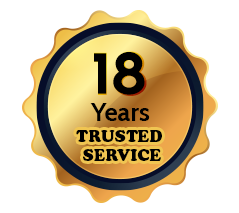 18 Years Trusted Servicee